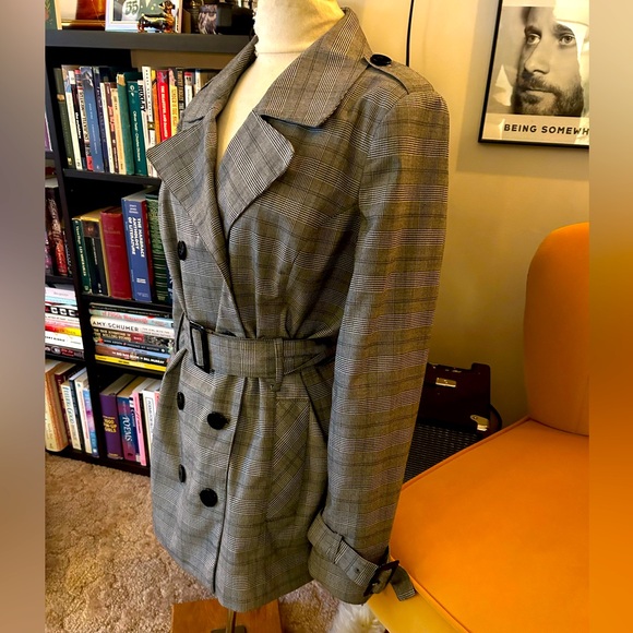 Reitmens Plaid Trench Coat - Picture 2 of 5